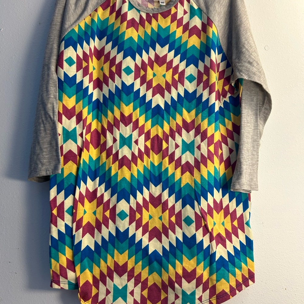 LuLaRoe Vibrant Geometric Long Sleeve Tee